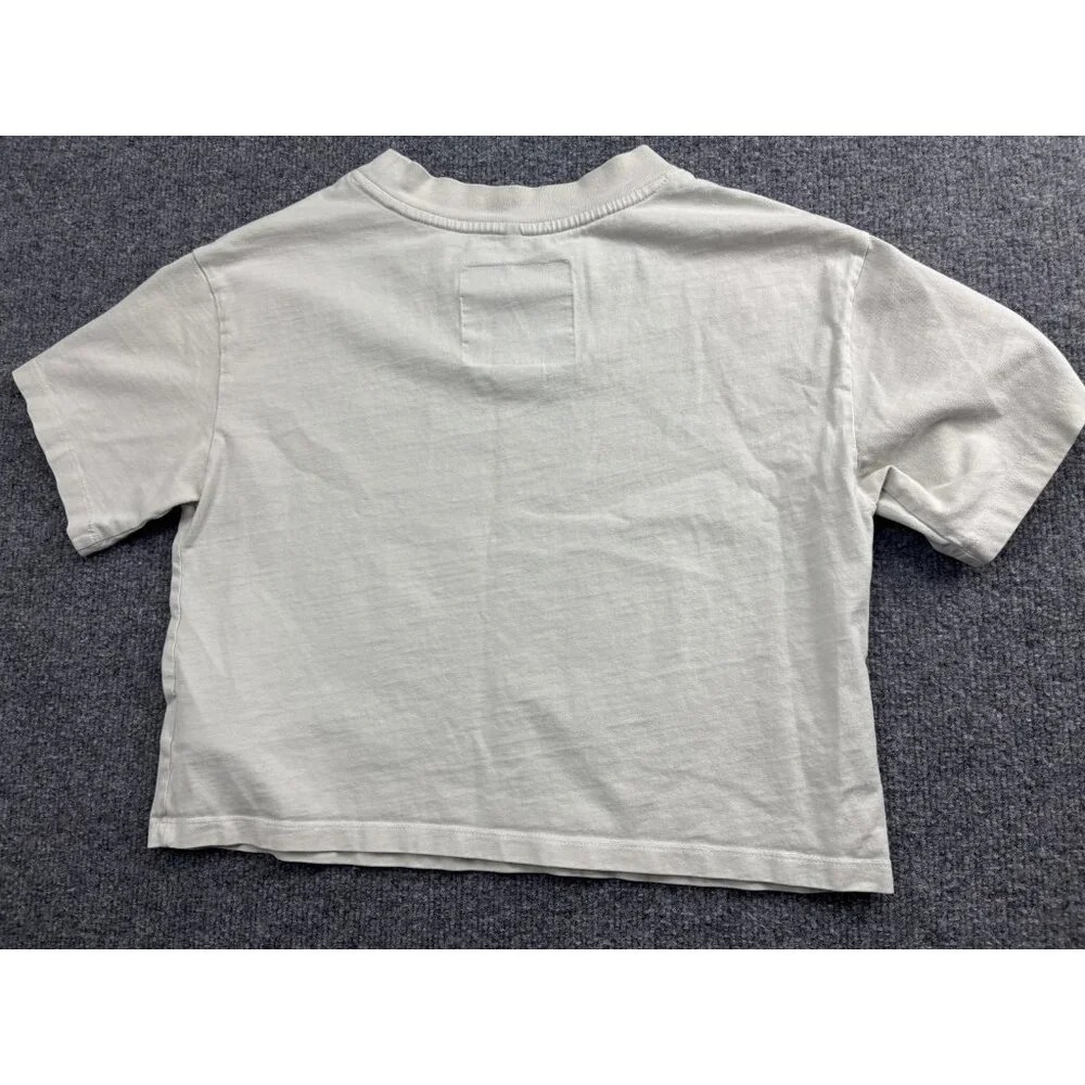 The North Face Shirt Womens Small White Cropped Boxy Multicolor Logo Tee Top‎ - Picture 7 of 7